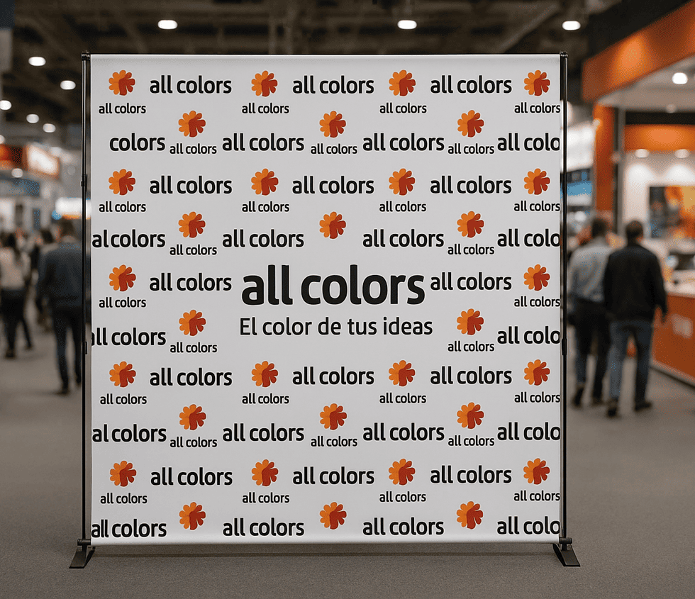 Backing de 200 x 200 centímetros con Roll Up