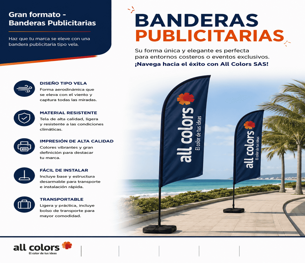Bandera Publicitaria Tipo Pluma